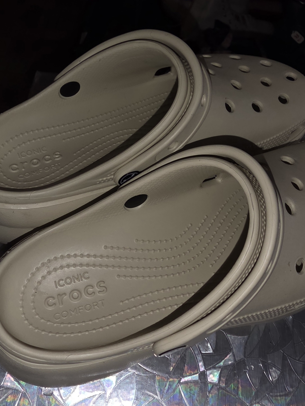 Womens Size 10 CROCS Crush Platform Clog in Bone